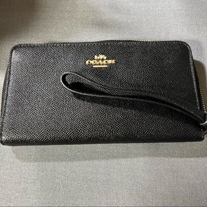Coach leather wraparound wallet with phone insert
